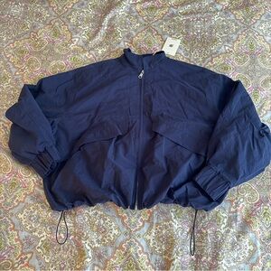 Find Me Now Sable Navy Blue Windbreaker Jacket